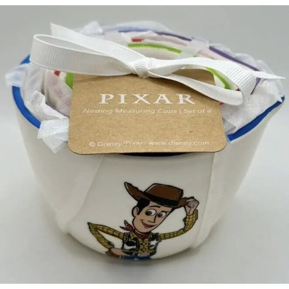 New RAE DUNN DISNEY Pixar TOY STORY Woody Nesting MEASURING‎ CUPS Set Of 4